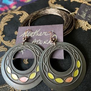 Large Hoop Earrings & Bangle Set
